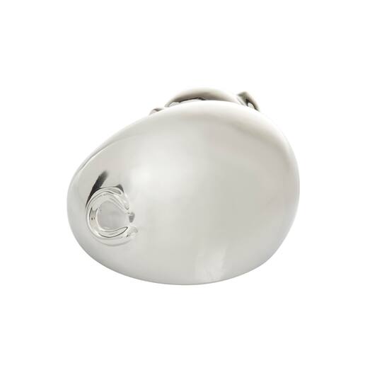 CosmoLiving by Cosmopolitan Silver Porcelain Contemporary Sculpture